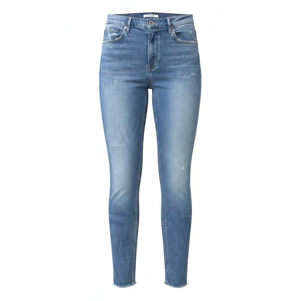 GRLFRND Kendall High-Rise Skinny Leg Jeans Distressed Blue  Size: M  US 29
